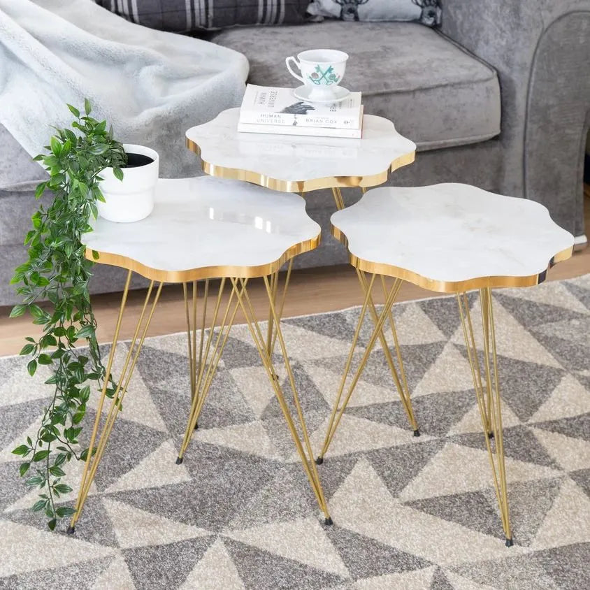 ZZ Shape Tables Set for Stylish Living